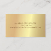 Carte De Visite Élégant Chic Faux Gold - Diamants brillants (Dos)