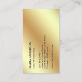 Carte De Visite Elégant chic Faux Gold Foil Paris Tour Eiffel (Dos)