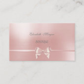 Carte De Visite Élégant Chic Glamour Pink Ribbon Bow (Devant)