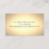 Carte De Visite Elégant Chic Gold Lace Lotus (Dos)