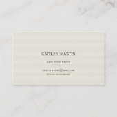 CARTE DE VISITE élégant chic ivoire brun (Dos)