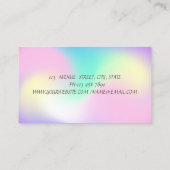 Carte De Visite Élégant Chic Lotus Fleur Holographique (Dos)