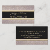 Carte De Visite Élégant chic luxe contemporain glitterie (Devant / Derrière)