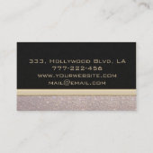 Carte De Visite Élégant chic luxe contemporain glitterie (Dos)
