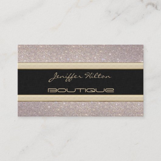 Carte De Visite Élégant chic luxe contemporain glitterie (Devant)