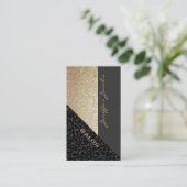 Carte De Visite Élégant chic luxe contemporain léopard glittery (Debout devant)