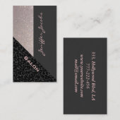 Carte De Visite Élégant chic luxe contemporain léopard glittery (Devant / Derrière)