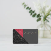 Carte De Visite Élégant chic luxe contemporain léopard glittery (Debout devant)