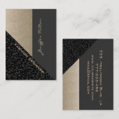 Carte De Visite Élégant chic luxe contemporain léopard glittery (Devant / Derrière)