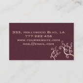 Carte De Visite Élégant chic luxe contemporain lin abstrait (Dos)