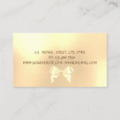 Carte De Visite Élégant Chic Luxe, Glitterie, Bow Ruban (Dos)