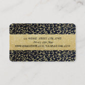 Carte De Visite Élégant Chic Luxe Glitterie, Robe (Dos)