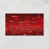 Carte De Visite Élégant Chic Modern Bokeh, Faux Gold Brush Stroke (Dos)