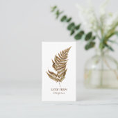 Carte De Visite Elegant Chic Modern Luxury Botanical Fern Greenery (Debout devant)