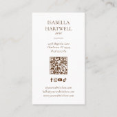 Carte De Visite Elegant Chic Modern Luxury Botanical Fern Greenery (Dos)