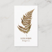 Carte De Visite Elegant Chic Modern Luxury Botanical Fern Greenery (Devant)