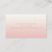 Carte De Visite Élégant Chic Moderne (Dos)