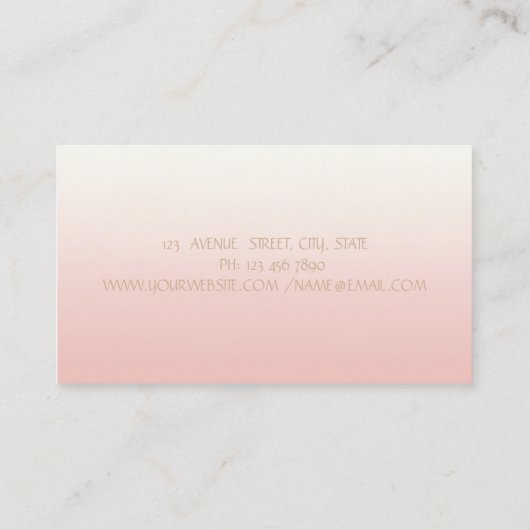 Carte De Visite Élégant Chic Moderne (Dos)