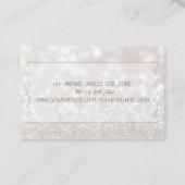 Carte De Visite Élégant Chic Moderne Glittery Bokeh, Talon Haut (Dos)
