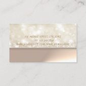 Carte De Visite Élégant Chic Professionnel Bokeh (Dos)