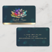 Carte De Visite Élégant chic professionnel couleur Lotus (Devant / Derrière)