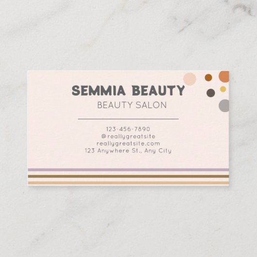 Carte De Visite Élégant Chic Purple Long Coiffeuse coiffeuse (Dos)