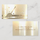 Carte De Visite Élégant, Chic, Rayures, Parties scintillant Lumine (Devant / Derrière)