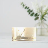 Carte De Visite Élégant, Chic, Rayures, Parties scintillant Lumine (Debout devant)