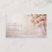 Carte De Visite Élégant Chic Rose Fleurs Floral (Dos)