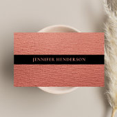 Carte De Visite Élégant Chic Rose Gold rose Girly Typographie