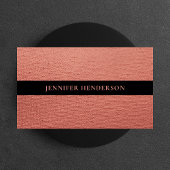 Carte De Visite Élégant Chic Rose Gold rose Girly Typographie