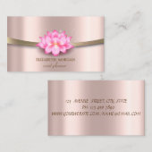 Carte De Visite Élégant, Chic, Simple Stripe Lotus (Devant / Derrière)