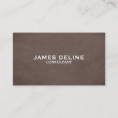 Carte De Visite Elégant Chic Texture Consultant Brown (Devant)