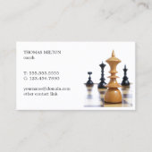 Carte De Visite Elégant Chiffres d'échecs propres Entraînement (Devant)