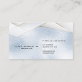 Carte De Visite Elégant Ciel Bleu Or Facettes blanches (Dos)