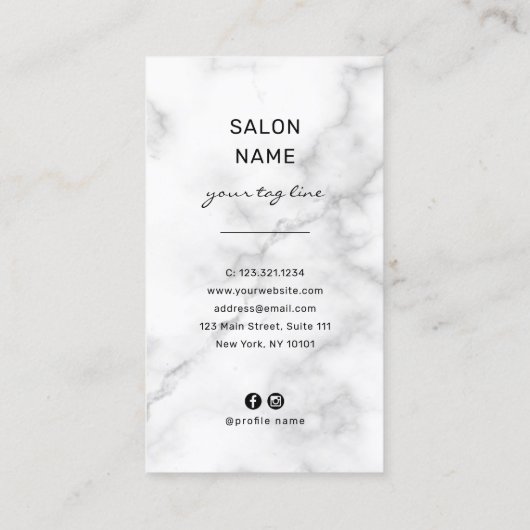 Carte De Visite Elégant ciseaux argenté et rose moderne coiffeuse (Dos)