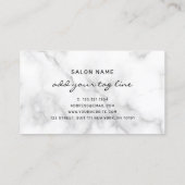 Carte De Visite Elégant ciseaux d'argent moderne élégant coiffeur (Dos)