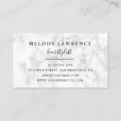 Carte De Visite Elégant ciseaux de marbre doré et coiffeur peigne (Dos)