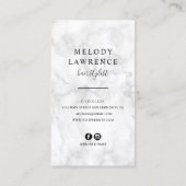 Carte De Visite Elégant ciseaux de marbre doré et coiffeur peigne (Dos)