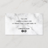 Carte De Visite Elégant ciseaux de marbre violet coiffeur stylisé (Dos)