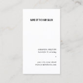 Carte De Visite Elégant ciseaux d'or Faux Comb (Dos)