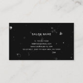 Carte De Visite Elégant ciseaux d'or rose moderne rose coiffeur (Dos)