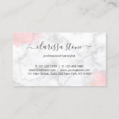 Carte De Visite Elégant ciseaux en marbre et or coiffeuse (Dos)