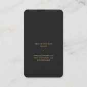 Carte De Visite Elégant Ciseaux Or Faux Faux Peigne Coiffeuse (Dos)