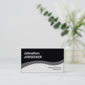 Carte De Visite Élégant Classic Chercheur d'emploi Minimal Nettoye (Debout devant)