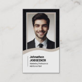 Carte De Visite Elégant Classic Chercheur d'emploi Recherche Gris (Devant)