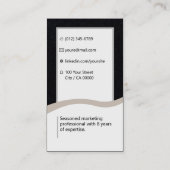 Carte De Visite Elégant Classic Chercheur d'emploi Recherche Gris (Dos)