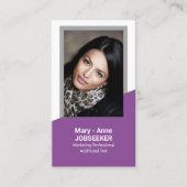 Carte De Visite Elégant Classic Job Chercher Classy Purple Plum (Devant)