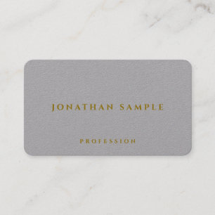 Carte De Visite Élégant Classic Luxe Premium Papier Gris Elite