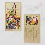 Carte de visite élégant classique de feuille en (Devant / Derrière)